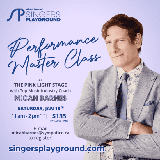 Singers Playground Performance Masterclass December 2024